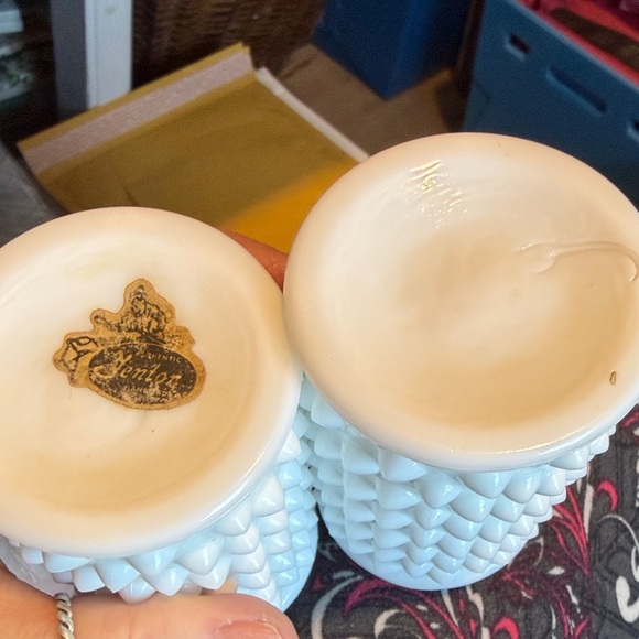 Fenton Hobnail Salt and Pepper Shakers - Picture 3 of 3